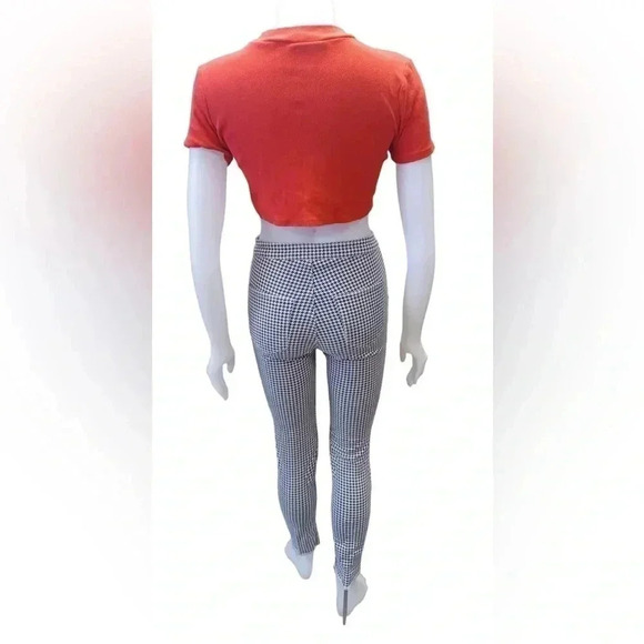 Divided H&M Jeans  High Rise Black & White Checkered Pants Size 6 - Picture 3 of 9